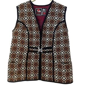 VTG 60S 70S Women’s Sz M/L Eclipse Wells Wool Pure New Wool VEST WAISTCOAT GILET